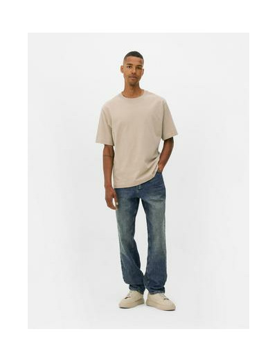 Jean droit à taille mi-haute