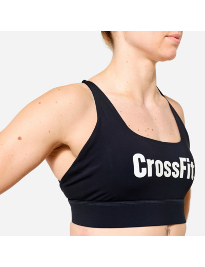 Brassière de crossfit® maintien modéré femme, noir