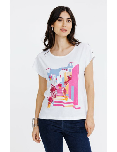 Tee-shirt imprimé manches courtes