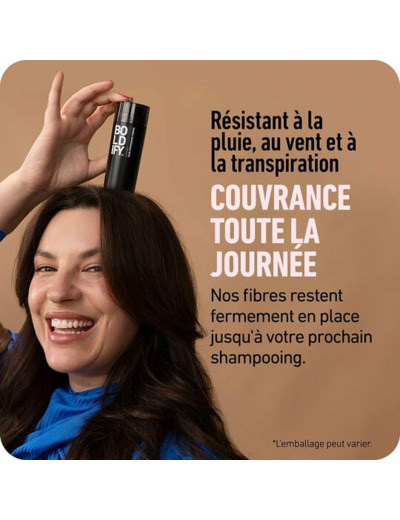 Fibres densifiantes pour cheveux châtain foncé