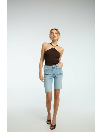 Haut en tricot côtelé