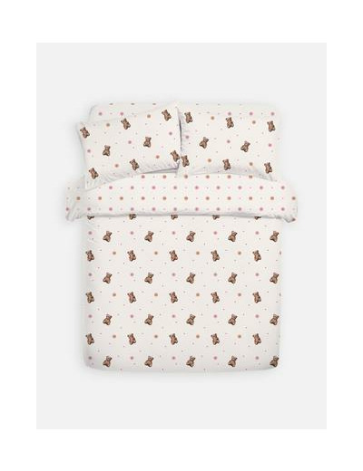 Parure de lit king size à oursons avec drap-housse