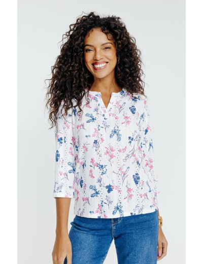 Tee-shirt imprimé manches 3/4