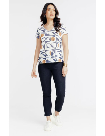 Tee-shirt manches courtes col v