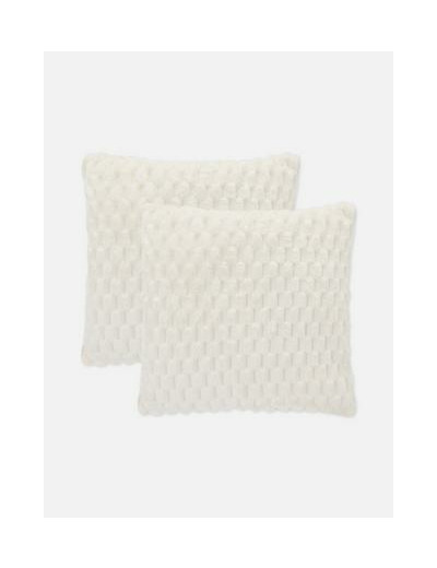 Lot de 2 coussins texturés effet nid d’abeille