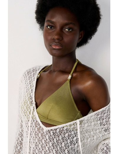 Triangle haut de maillot pailleté,Triangle haut de maillot pailleté;${refinementColor}