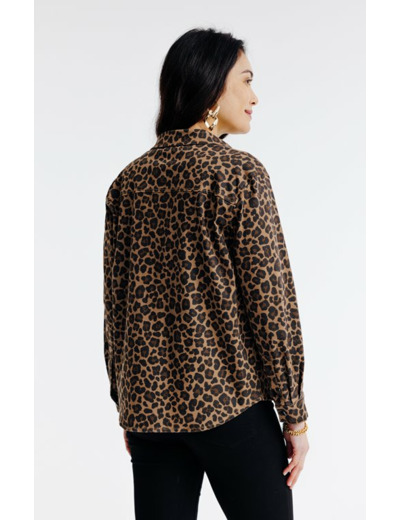 Chemise large imprimé léopard