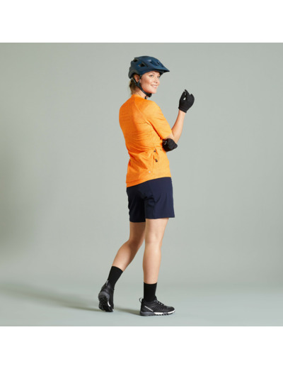 MAILLOT MANCHES COURTES VELO VTT EXPL 500 FEMME ORANGE