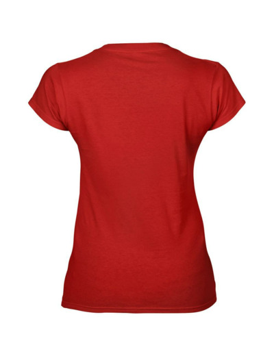 Tshirt À Manches Courtes Et Col En V Femme (Rouge)