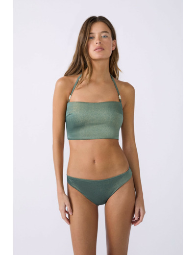 Bandeau haut de maillot à nouer irisé,Bandeau haut de maillot à nouer irisé;${refinementColor}