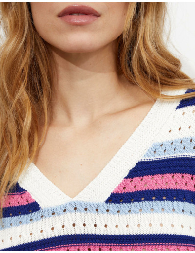 Pull fin rayé MULTICOLORE Femme