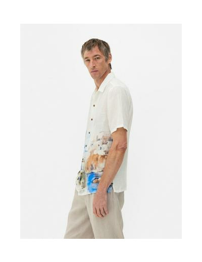 Chemise à motif effet aquarelle