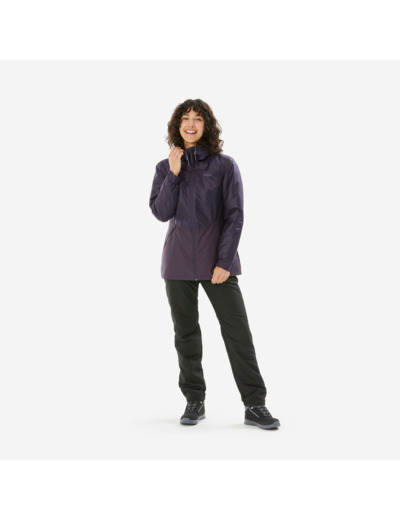 Veste de randonnée -5°C imperméable femme, NH100 violet