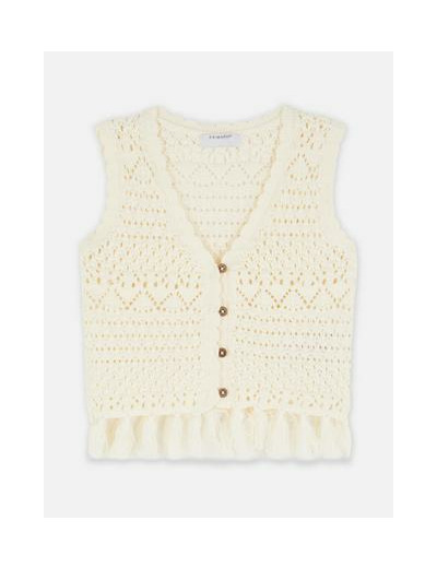 Gilet de costume tricoté à boutons