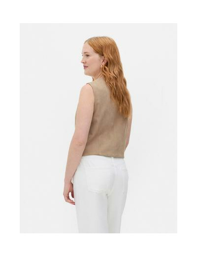 Gilet de costume en suédine