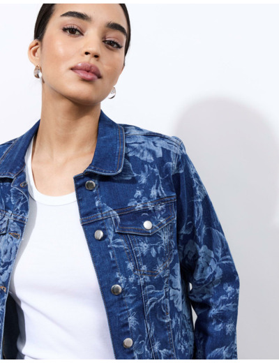 Veste imprimée BLEU Femme