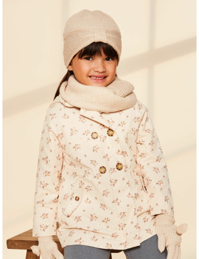 Snood beige en tricot