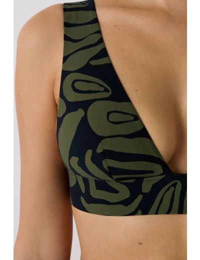 Triangle haut de maillot à motif