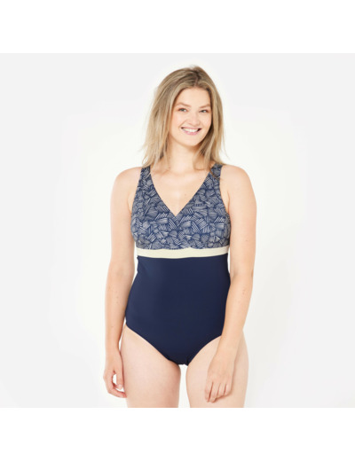 Maillot de bain 1 pièce forte poitrine natation Femme - Mia all mini bleu