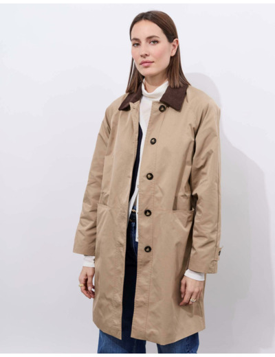 Trench uni BEIGE Femme