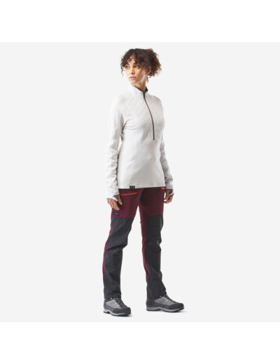 T-shirt manches longues de trekking en laine mérinos - MT900 -Femme