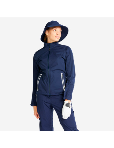 Veste de pluie golf imperméable Femme -RW500 bleu marine