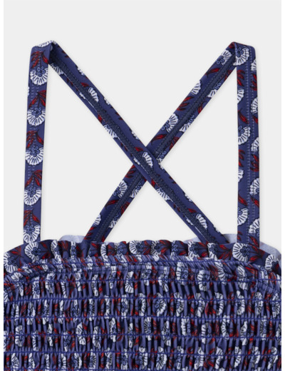 Maillot de bain deux pièces imprimé fleurs