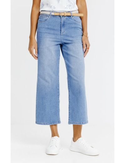 Pantacourt large en denim