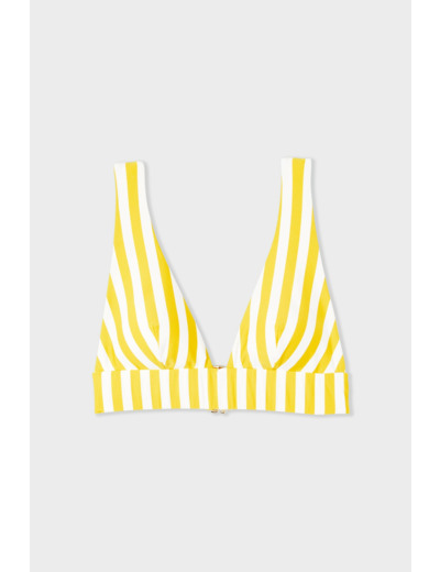Triangle foulard sans armatures rayé haut de maillot