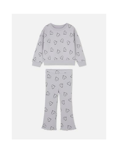 18 mois-8 ans | Ensemble sweat-shirt imprimé et legging évasé