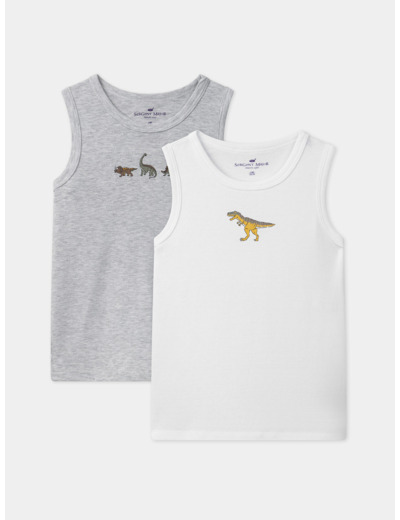 Lot de 2 débardeurs Dino