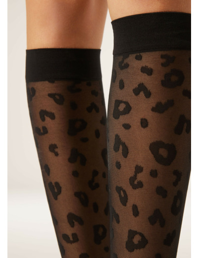 Mis-Bas Voile à Motif Fantaisie Animalier