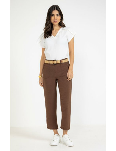 Pantalon fluide bouton coco
