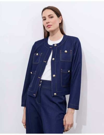 Veste unie MARINE Femme