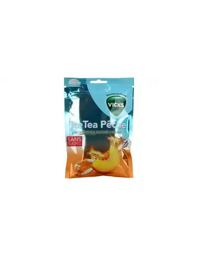 Vicks Bonbon Ice Tea Pêche Sachet De 72 G