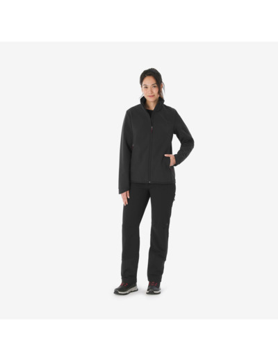 Veste softshell coupe-vent femme, MT100 noir