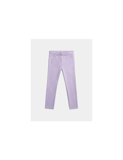 Pantalon en molleton doublé chaud violet pour fille