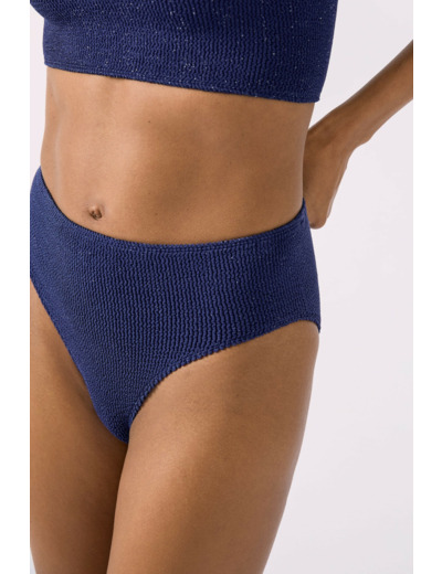 Culotte bikini taille haute en matière extensible