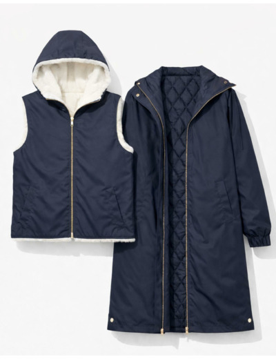 Parka unie MARINE Femme