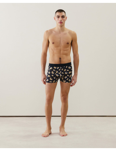 Boxer en microfibre à motifs