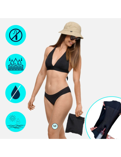 Bas de Maillot de Bain Menstruel Sans Coutures | Femme & Ado | Flux Moyen | Nina