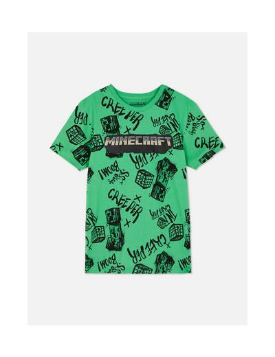 T-shirt à motif esquisse Minecraft Creeper