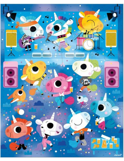 PUZZLE 24 PIÈCES CONCERT LICORNES