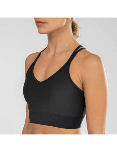 Brassière danse moderne fines bretelles Femme - noir