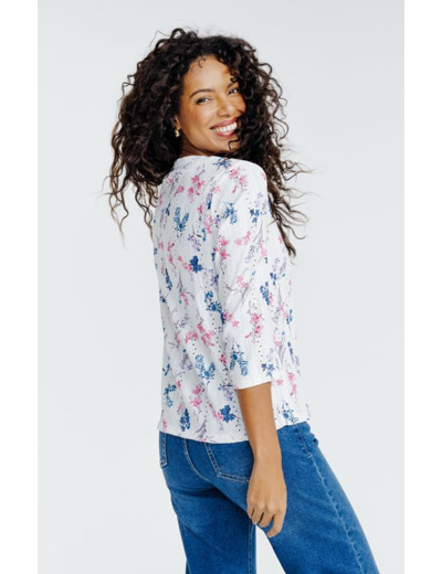 Tee-shirt imprimé manches 3/4