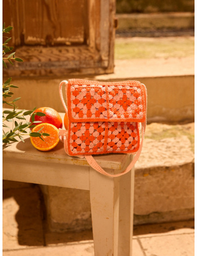 Sac orange en crochet