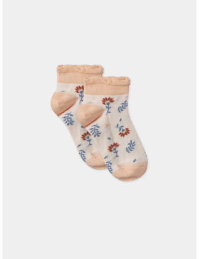 Chaussettes jacquard fleurs
