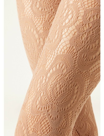 Collant résille effet macramé