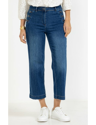 Pantacourt large en denim