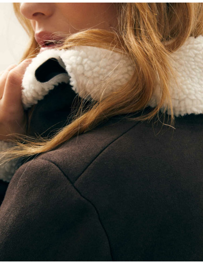 Caban uni MARRON Femme